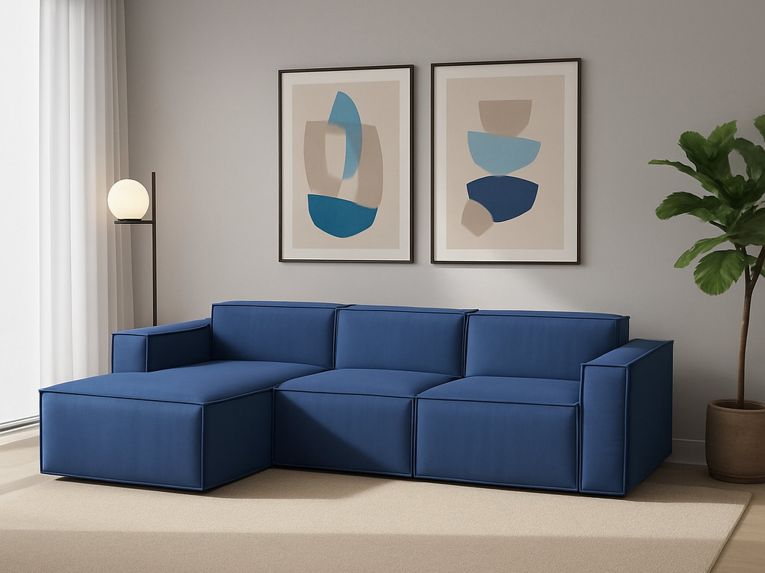Divano design blu 300x170x70h cm - Alganibra
