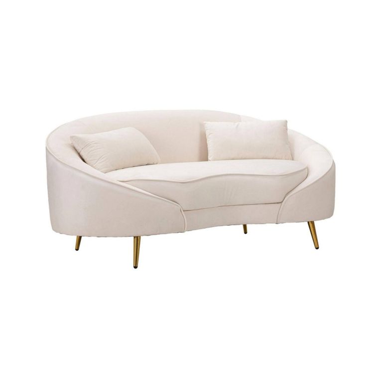 Divano design crema e oro 148x84x68h cm - Gupta
