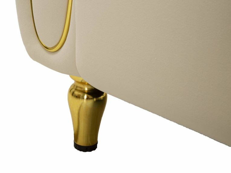 Divano design crema e oro 81x155x71h cm - Gandolfo