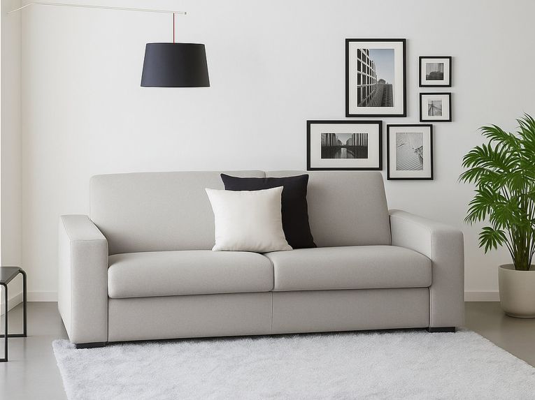 Divano design grigio 200x95x90h cm - Azier