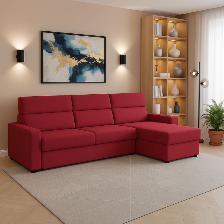 Divano design rosso 280x160x100h cm - Vigonovo