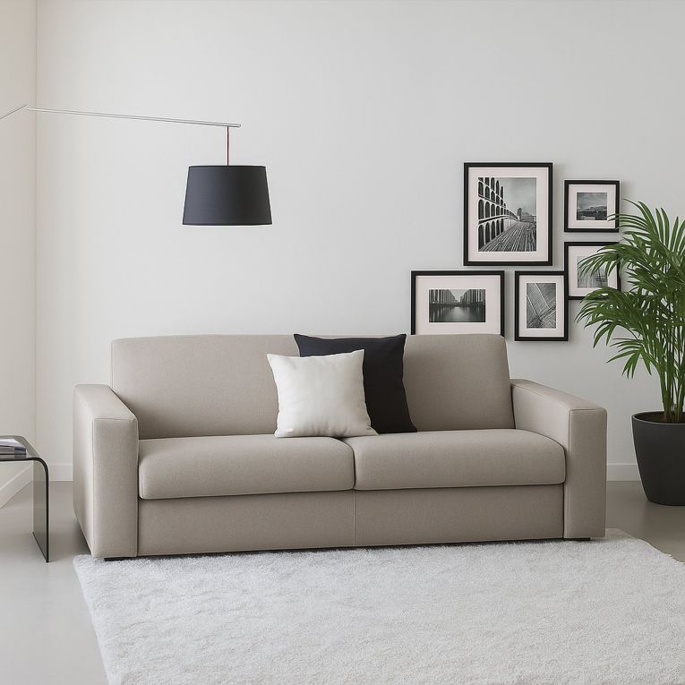 Divano design tortora 200x95x90h cm - Azier