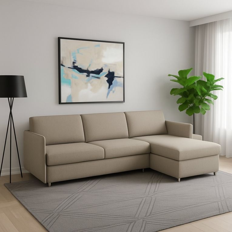 Divano design tortora 260x160x90h cm - Posina