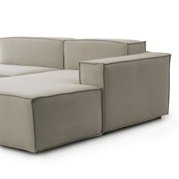 Divano design tortora 300x170x70h cm - Ananas