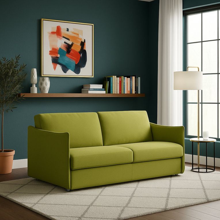 Divano design verde 200x95x90h cm - Severo