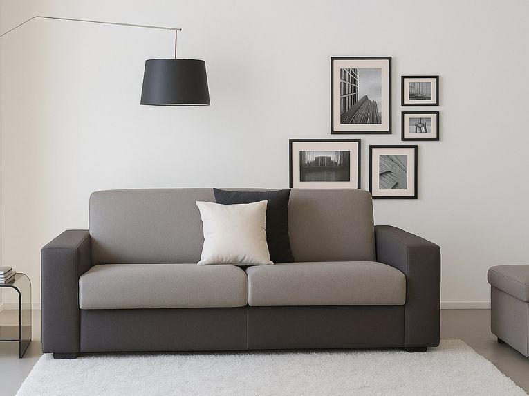 Divano elegante grigio e antracite 180x95x90h cm - Cianite