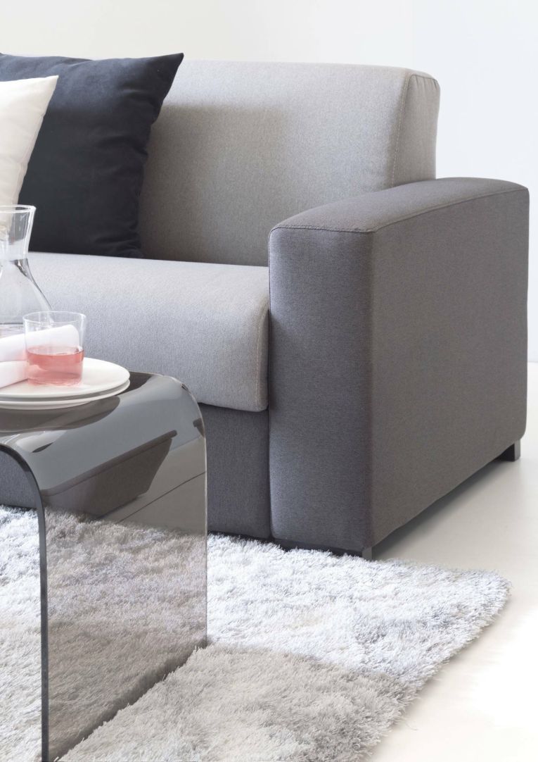 Divano elegante grigio e antracite 200x95x90h cm - Azier