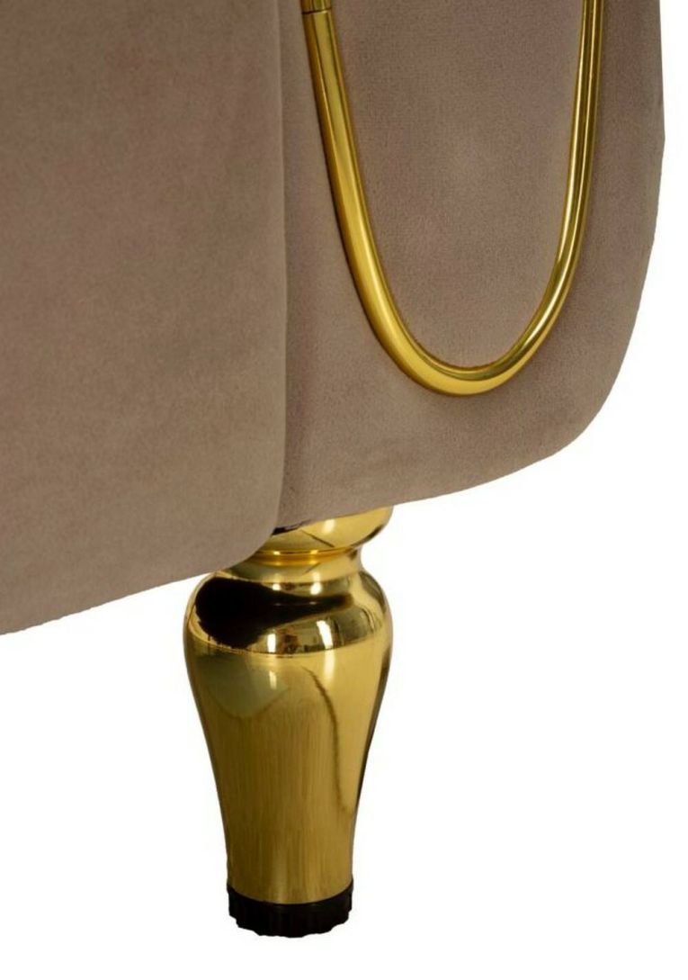 Divano elegante grigio e oro 81x155x71h cm - Gandolfo