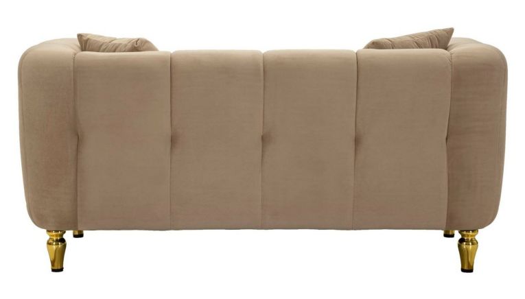 Divano elegante grigio e oro 81x155x71h cm - Gandolfo