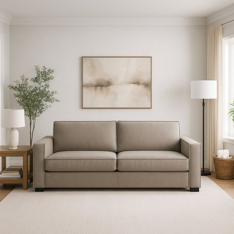 Divano elegante tortora 180x95x90h cm - Arki