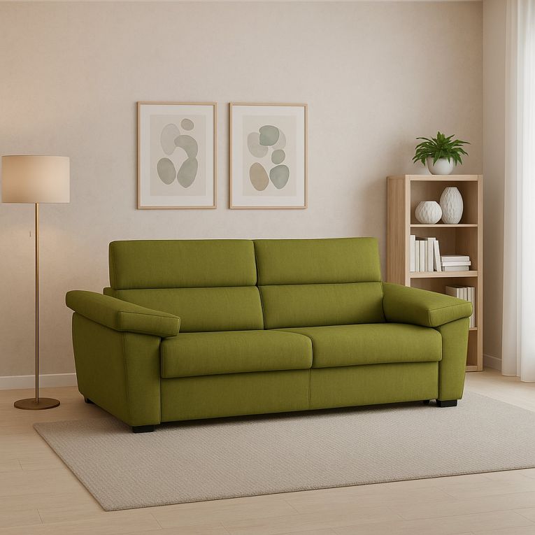 Divano elegante verde 205x95x100h cm - Gorreto
