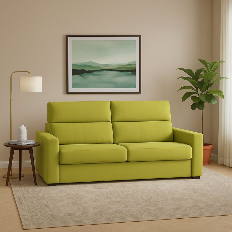 Divano elegante verde 220x95x100h cm - Ozegna