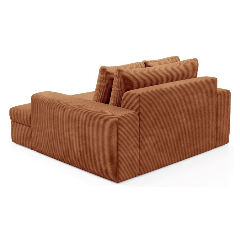 Divano Fisso 2 Posti Arancione Cuscini Sfoderabili Braccioli 162x167x86h cm, Posti a Sedere 2 - Comazzo