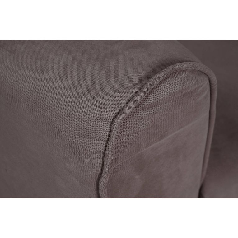 Divano fisso 2 posti Baeza, Divano in tessuto, Sofà lineare salvaspazio, Divano per piccoli appartamenti, 125x73h85 cm, Grigio