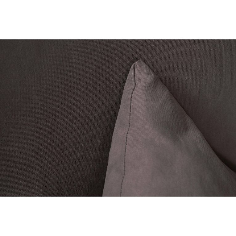 Divano fisso 2 posti Baeza, Divano in tessuto, Sofà lineare salvaspazio, Divano per piccoli appartamenti, 125x73h85 cm, Grigio