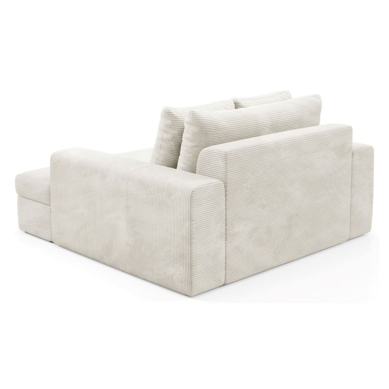 Divano Fisso 2 Posti Bianco Crema Cuscini Sfoderabili Braccioli 162x167x86h cm, Posti a Sedere 2 - Comazzo