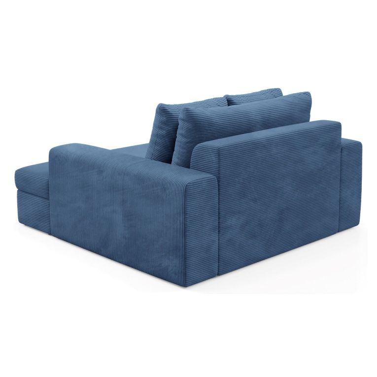 Divano Fisso 2 Posti blu Cuscini Sfoderabili Braccioli 162x167x86h cm, Posti a Sedere 2 - Comazzo