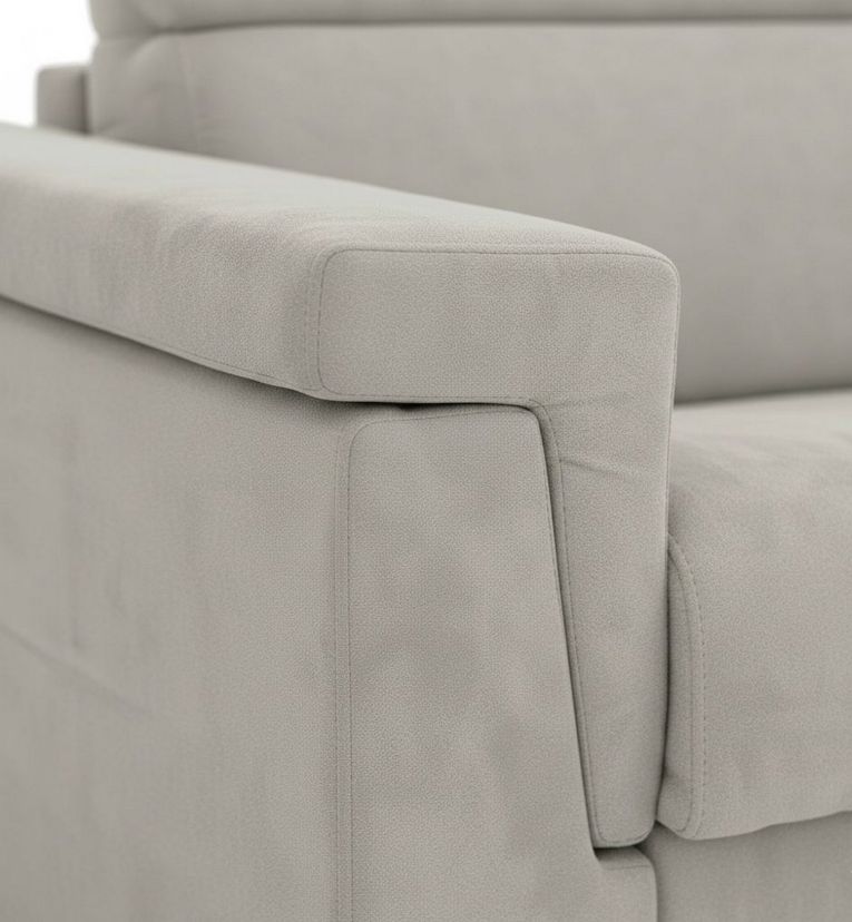 Divano fisso 2 posti Flaibano, 205x95 h100 cm, Beige