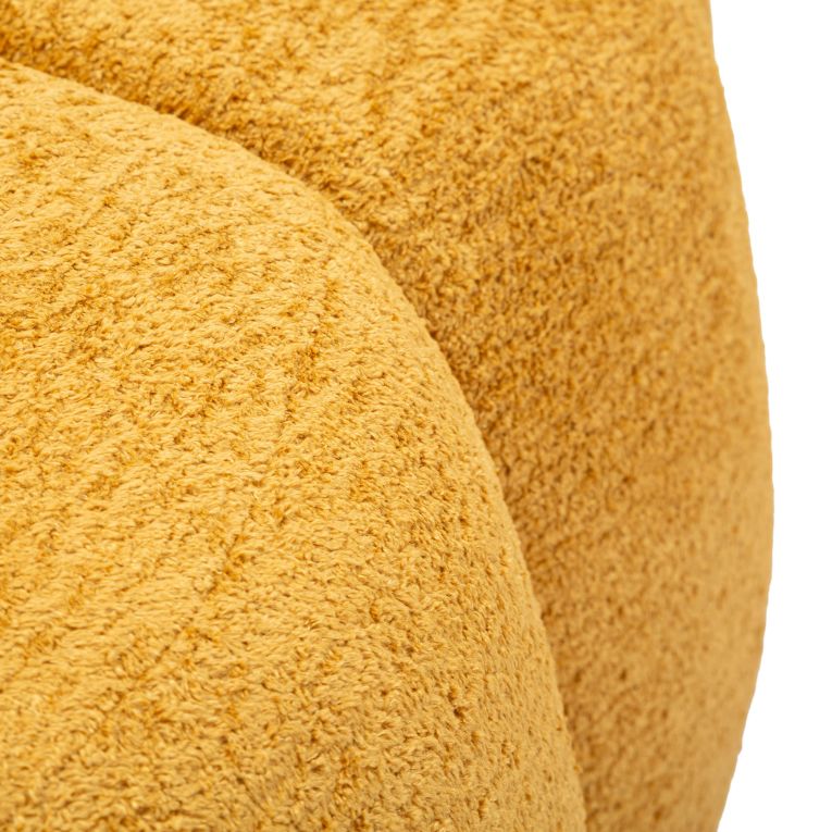 Divano Fisso 2 Posti Giallo Senape Posti a Sedere 2 Materiale Struttura in Legno Nobilitato 82x58x147h cm, Altezza Seduta 40 cm - Alchi