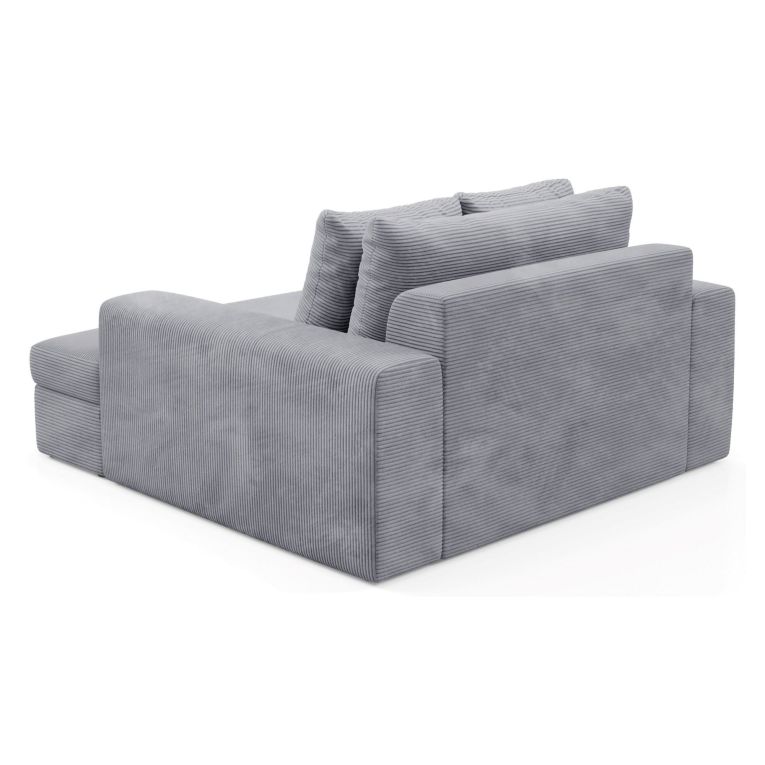 Divano Fisso 2 Posti Grigio Chiaro Cuscini Sfoderabili Braccioli 162x167x86h cm, Posti a Sedere 2 - Comazzo