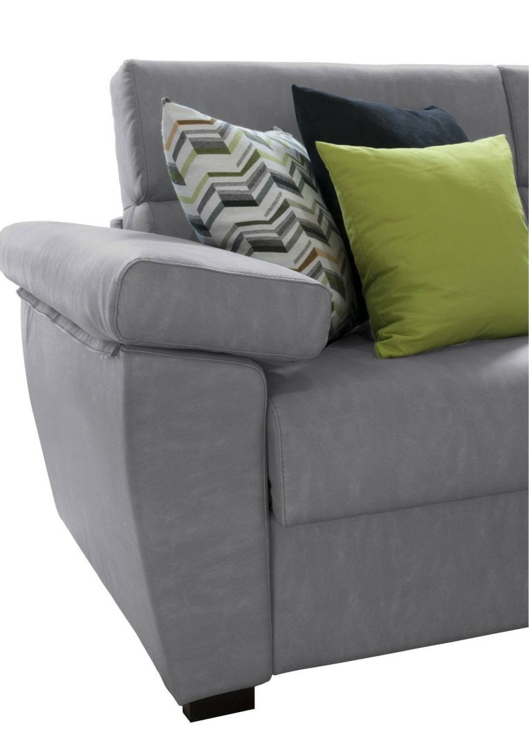 Divano Fisso 2 Posti Grigio Sfoderabile Idrorepellente 185x95x100h cm, Lavabile Made in Italy - Pisogne