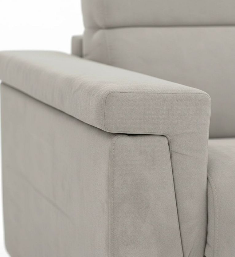 Divano fisso 2 posti Lapio, 185x95 h100 cm, Grigio chiaro