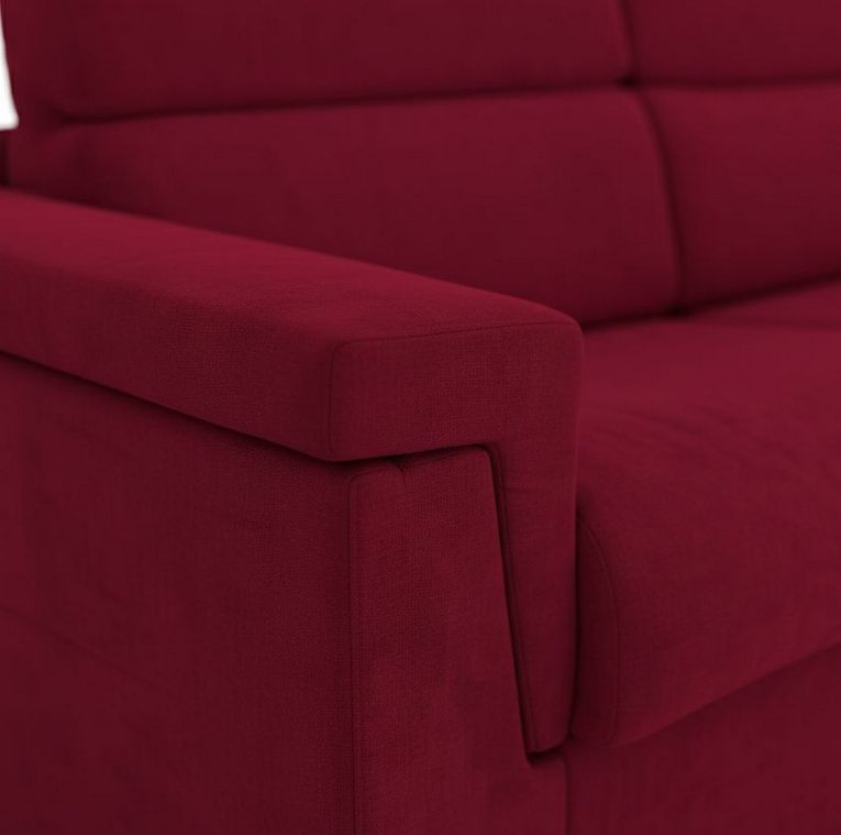 Divano fisso 2 posti Lapio, 185x95 h100 cm, Rosso