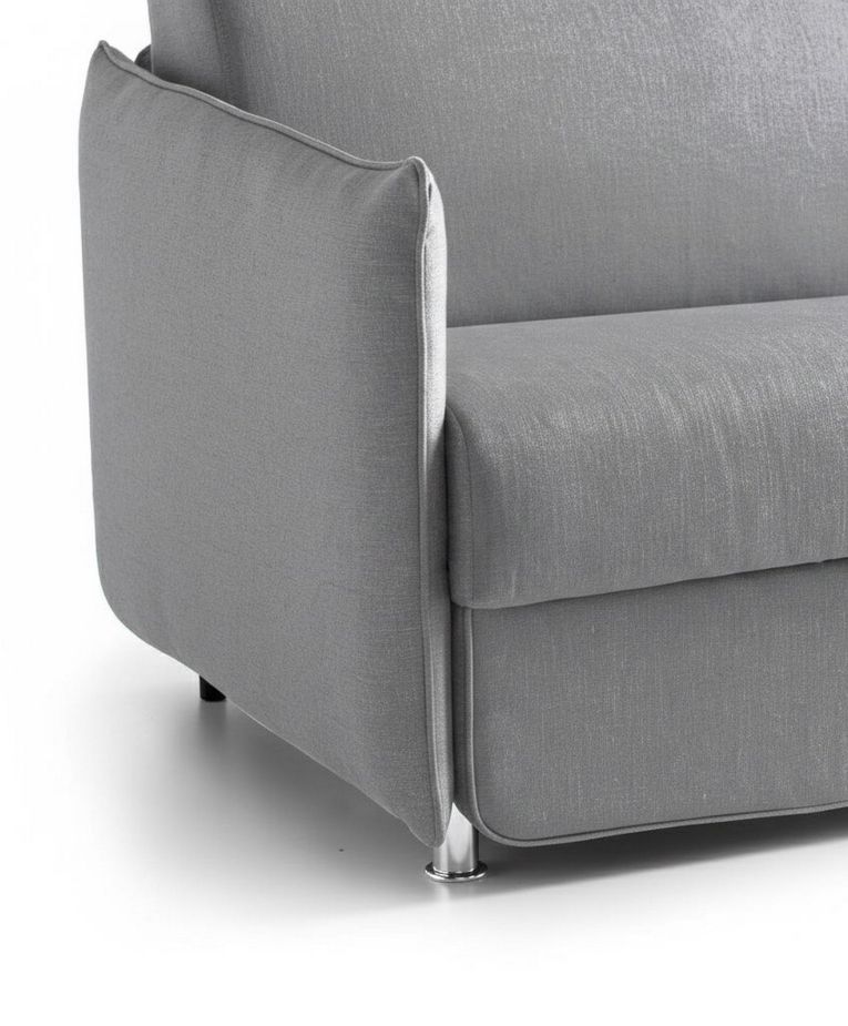 Divano fisso 2 posti Monleale, 160x95 h90 cm, Grigio