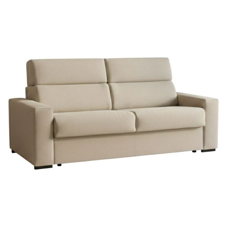 Divano fisso 3 posti Ozegna, 220x95 h100 cm, Beige