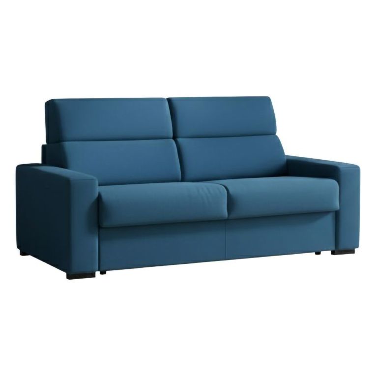 Divano fisso 3 posti Ozegna, 220x95 h100 cm, Blu