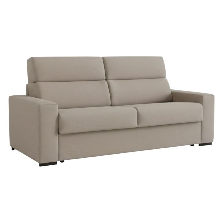Divano fisso 3 posti Ozegna, 220x95 h100 cm, Tortora