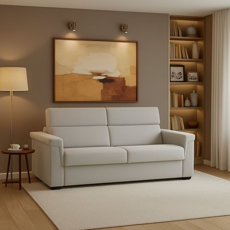 Divano lavabile grigio chiaro 205x95x100h cm - Flaibano