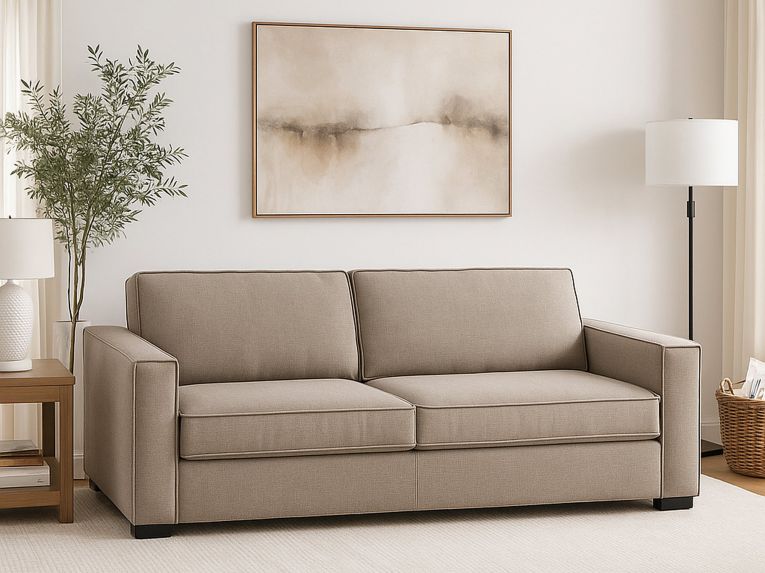 Divano lavabile tortora 180x95x90h cm - Ayramah