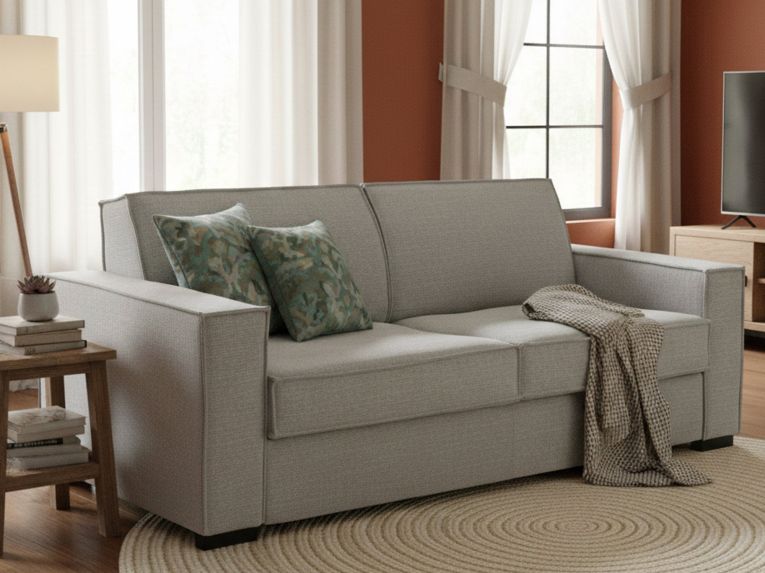 Divano letto 2 piazze grigio 160x95cm - Alk