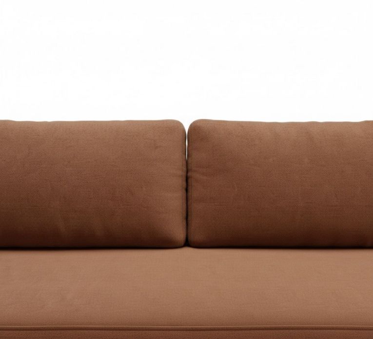 Divano Letto 2 Posti Arancione Contenitore Cuscini Sfoderabili 210x106 cm, Reclinabile - Brugnato