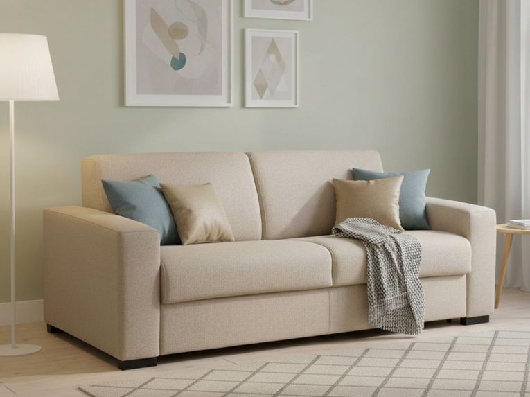Divano letto 2 posti beige 160x95cm - Alcatraz