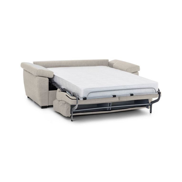 Divano letto 2 posti beige 205x95cm - Fisciano