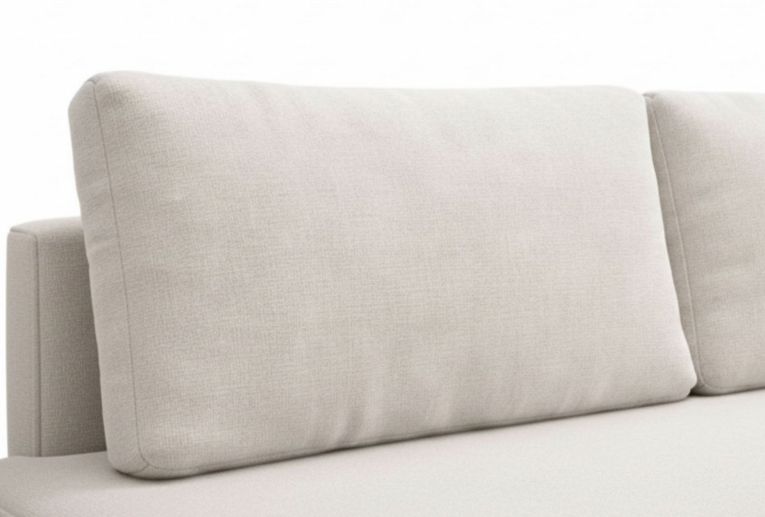 Divano Letto 2 Posti Beige Chiaro Contenitore Cuscini Sfoderabili 210x106 cm, Reclinabile - Brugnato