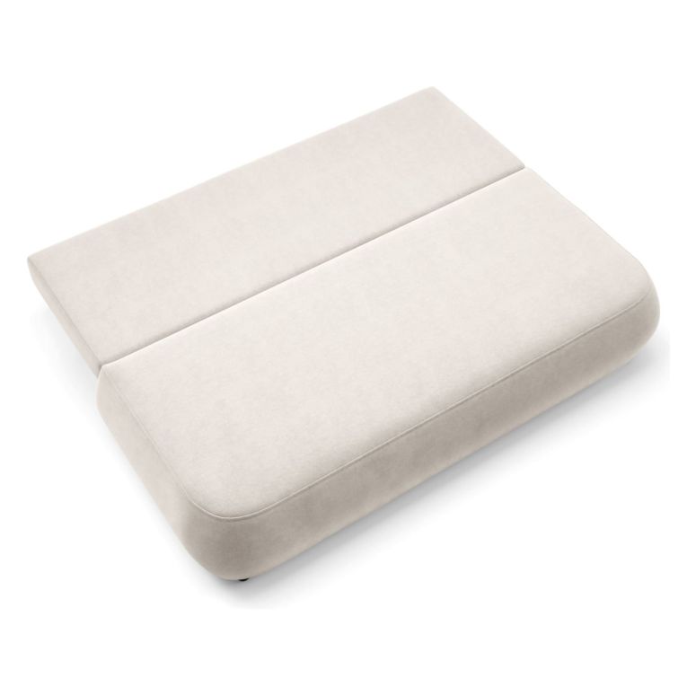 Divano Letto 2 Posti Beige Chiaro Contenitore Cuscini Sfoderabili 210x106 cm, Reclinabile - Brugnato