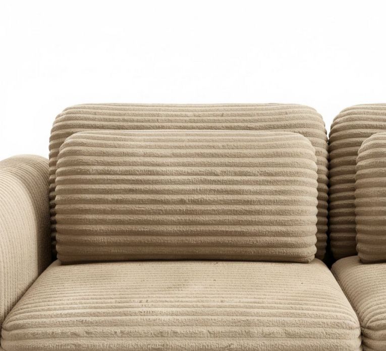 Divano Letto 2 Posti Beige Contenitore di Apertura a Libro 266x121 cm, Reclinabile - Golgi