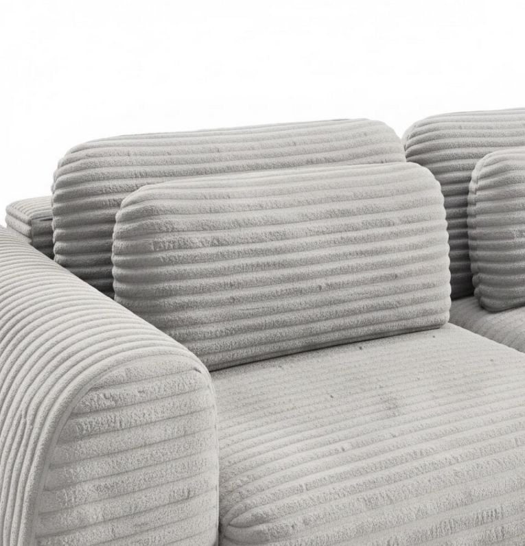 Divano Letto 2 Posti Bianco Contenitore di Apertura a Libro 266x121 cm, Reclinabile - Golgi