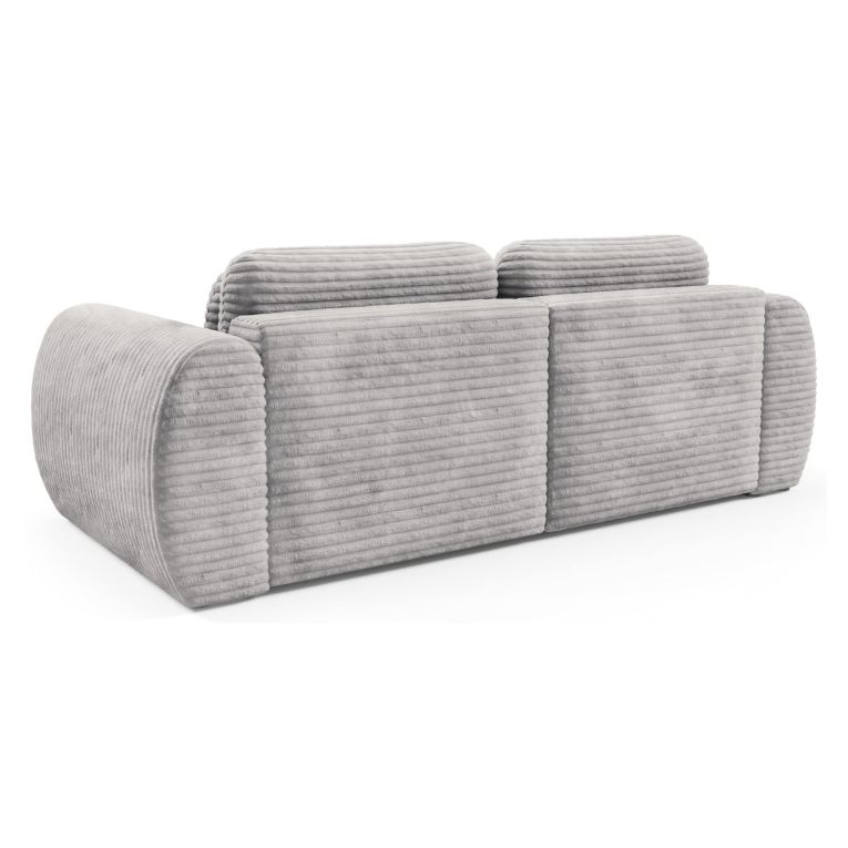 Divano Letto 2 Posti Bianco Contenitore di Apertura a Libro 266x121 cm, Reclinabile - Golgi