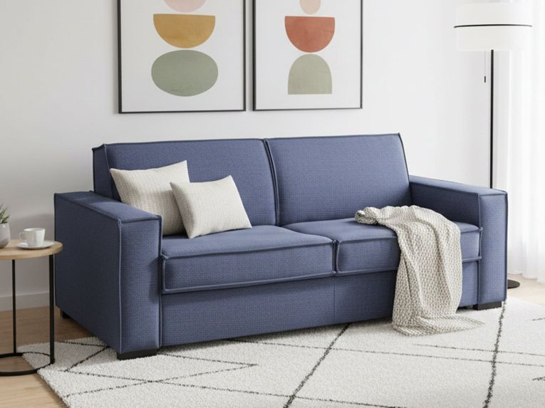 Divano letto 2 posti blu 200x95cm - Amapola