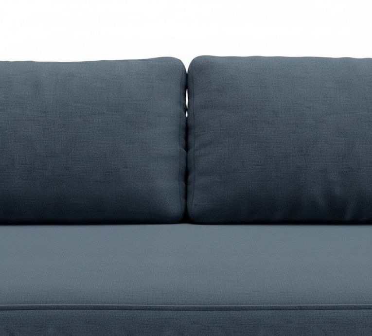 Divano Letto 2 Posti blu Contenitore Cuscini Sfoderabili 210x106 cm, Reclinabile - Brugnato