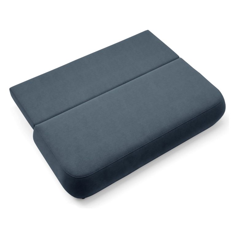 Divano Letto 2 Posti blu Contenitore Cuscini Sfoderabili 210x106 cm, Reclinabile - Brugnato