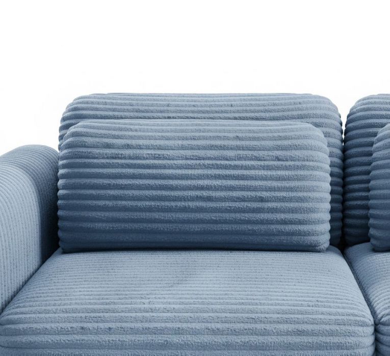 Divano Letto 2 Posti blu Contenitore di Apertura a Libro 266x121 cm, Reclinabile - Golgi