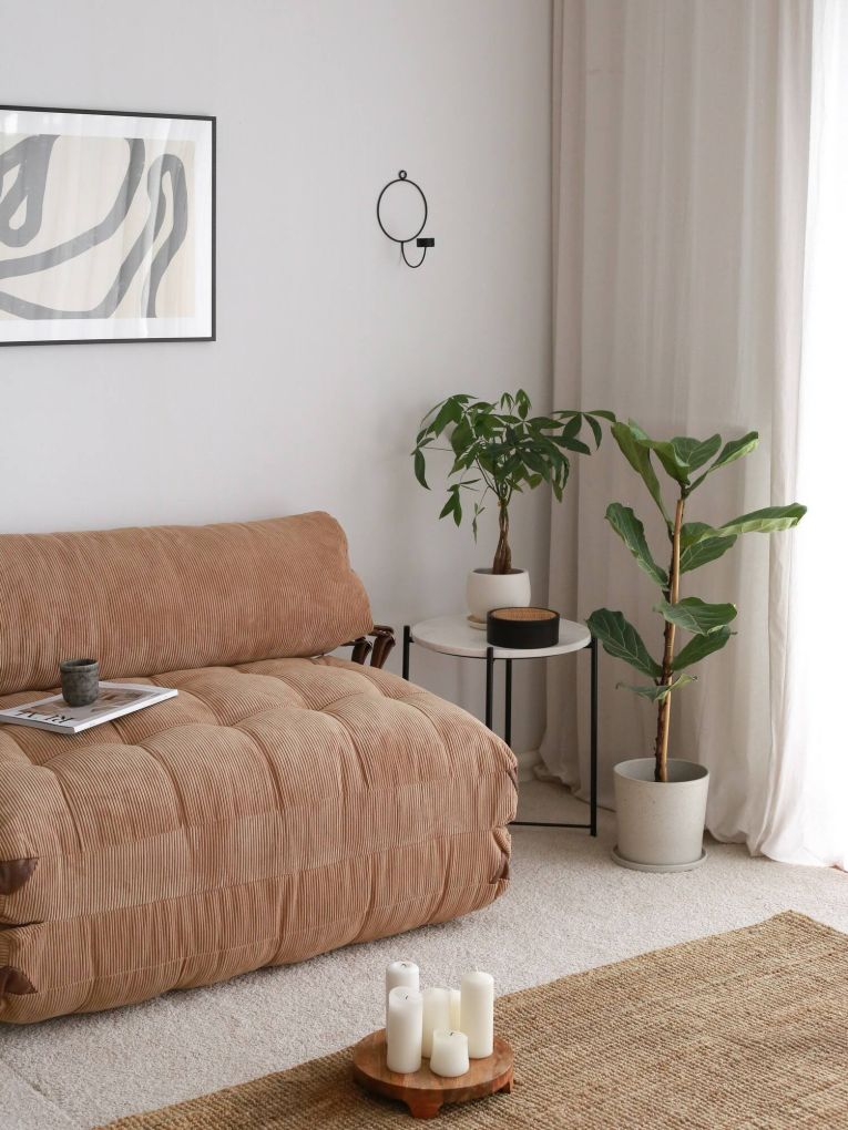 Divano letto 2 posti Dysnomia, Sofà trasformabile, Divanetto per ospiti, Poltrona letto contenitore, 120x75 h79 cm, Marrone