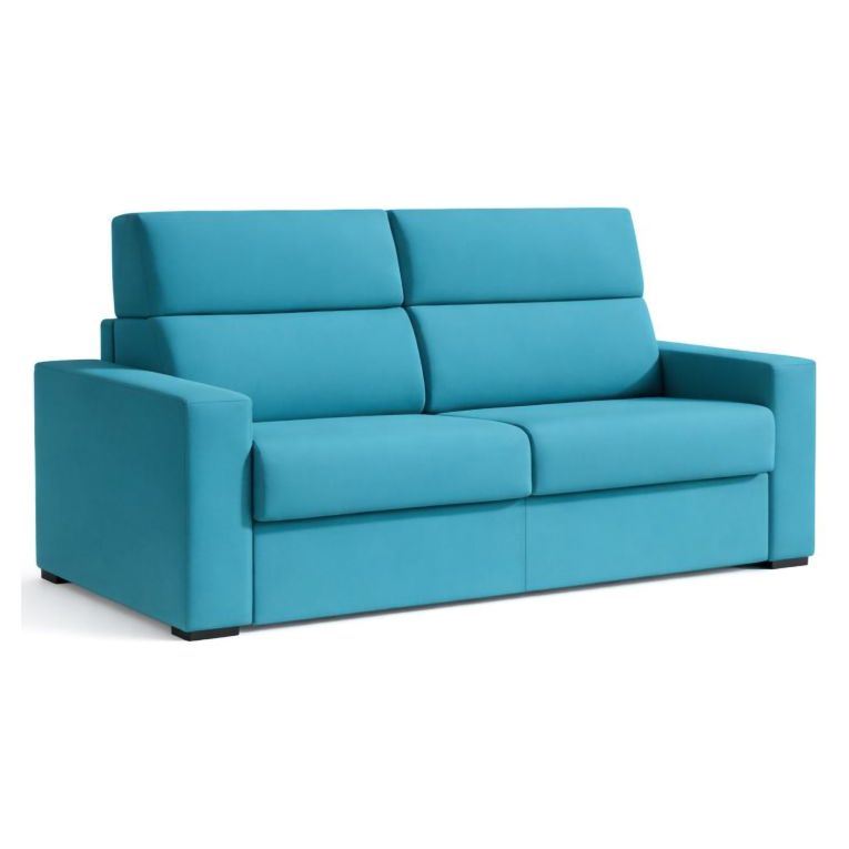 Divano letto 2 posti Ecate, 200x95 h100 cm, Azzurro