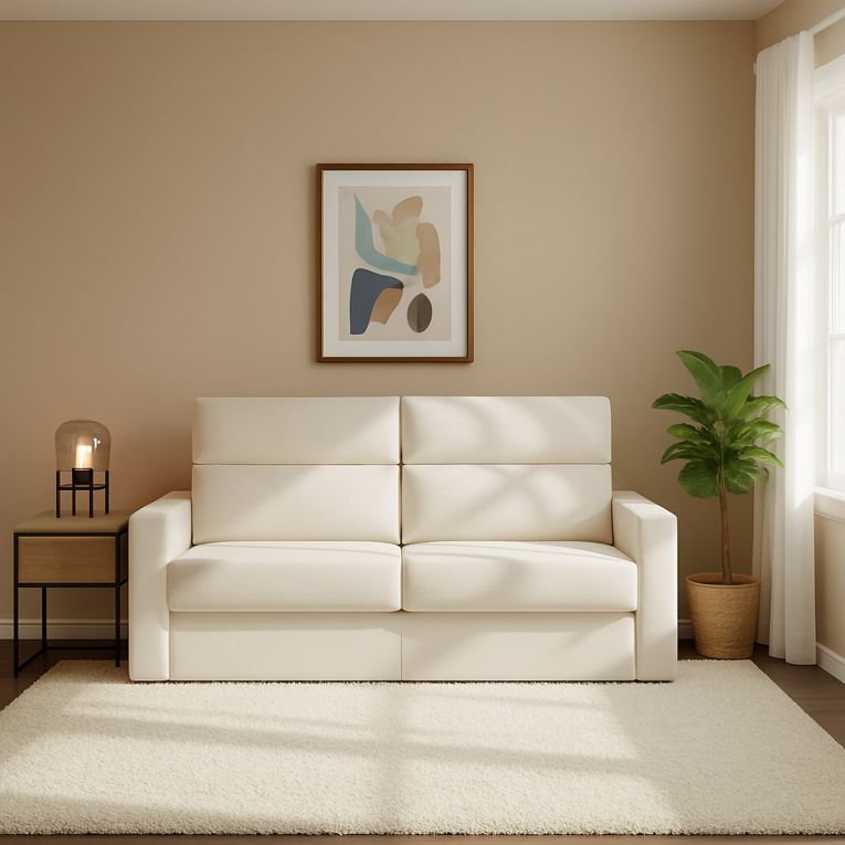 Divano letto 2 posti Ecate, 200x95 h100 cm, Beige