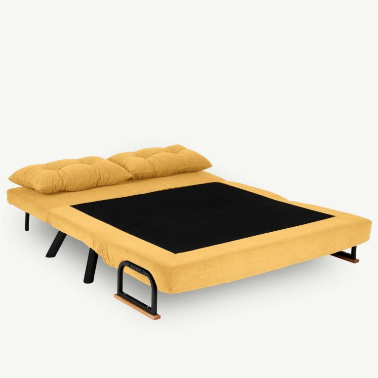 Divano letto 2 posti giallo 133x78cm - Calvin